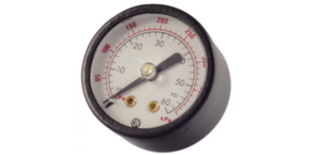 Teleflex Gauge Rear Mount 0-60 Psi