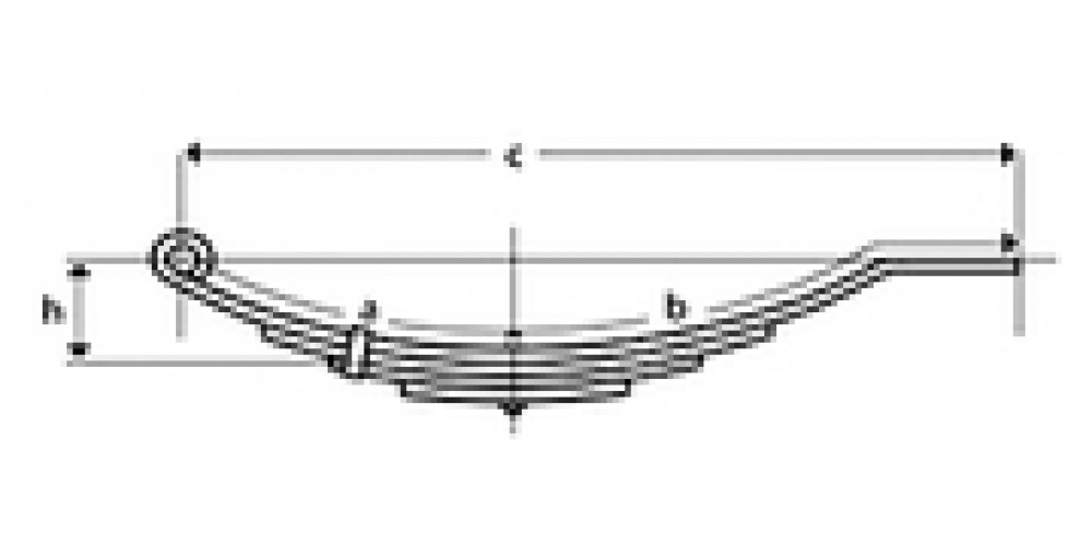 Trailer Association Una018-2 Lvs Slip. Spring 300#