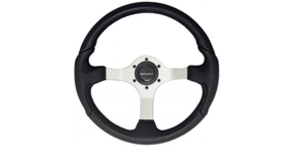 Uflex Steering Wheel Silver Blk Grip