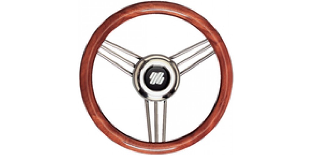 Uflex Steering Whl-Mahogany Ss Spks