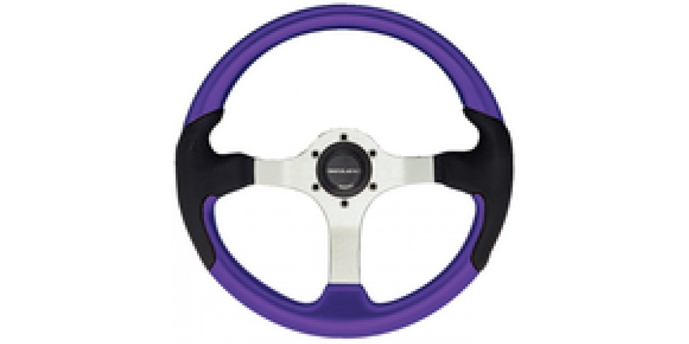 Uflex Steering Whl-Purple-Blk Grips