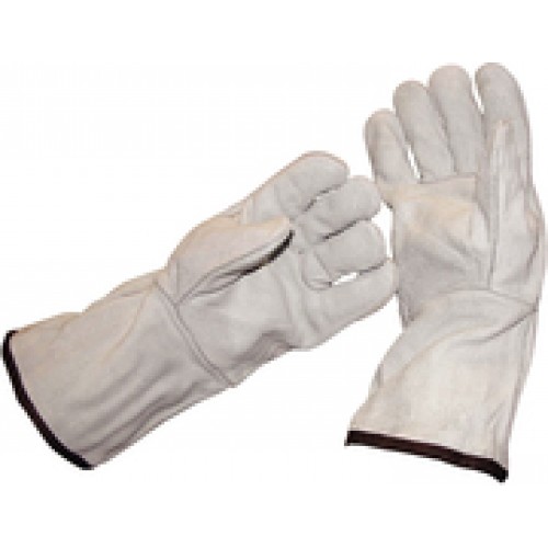 long cuff leather gloves