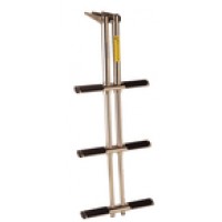 Garelick Telescoping Stainless Steel Over Platform Ladder - 3-Step