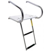 Garelick I/O Transom Platform w/ 2-Step Telescoping Ladder