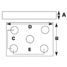 Seachoice Med Duty Axle U-Bolt Plate(1/