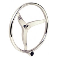 Seachoice Steering Wheel w/Knob Stainless Steel 15.5"