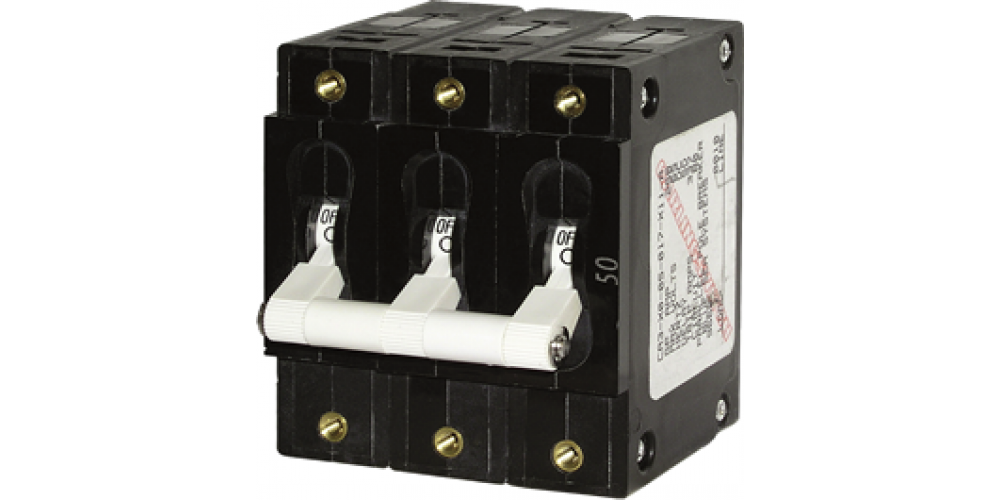 Blue Sea Circuit Breaker C 3Pole 50A White