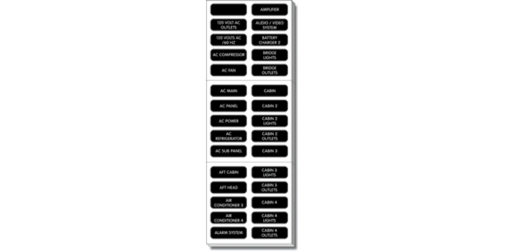 Blue Sea Label Kit Ac Panel Extended