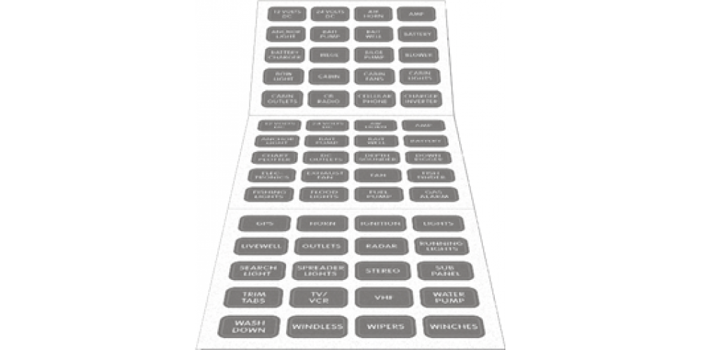 Blue Sea Label Set For Horzl Panel Gry