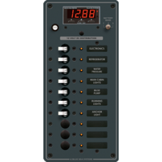 Blue Sea Panel 10 Pos W/Dig Meter