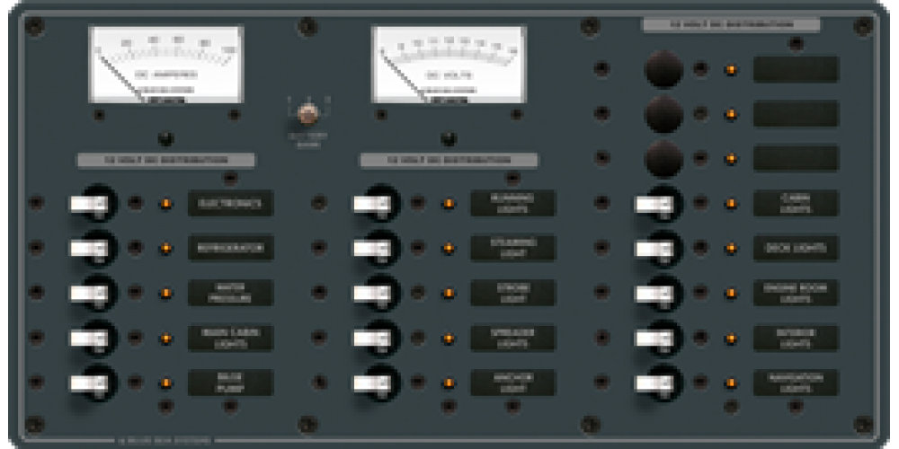 Blue Sea Panel 12/24V 18 Pos + M