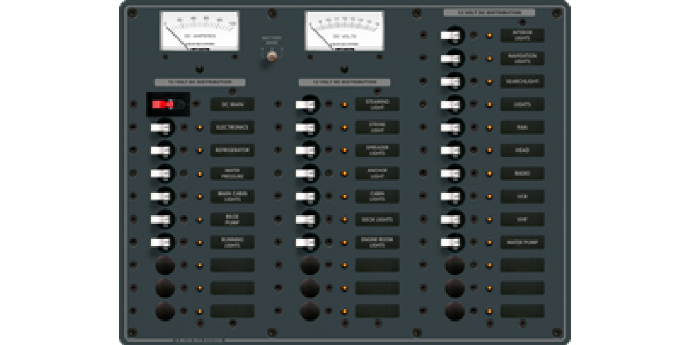 Blue Sea Panel 12/24V Main +32Pos+M