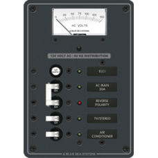 Blue Sea Panel 120V 2Pos W/Elci Main 30A