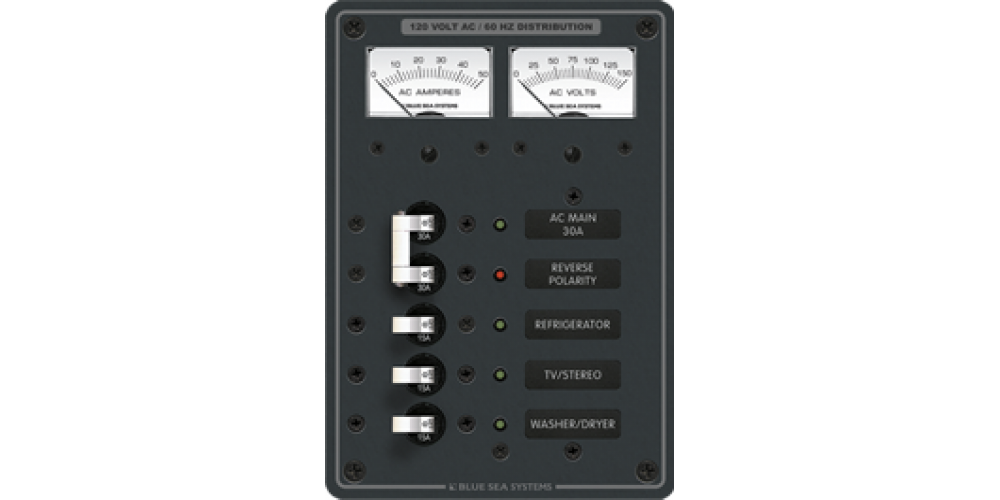 Blue Sea Panel 120V Main + 3Pos