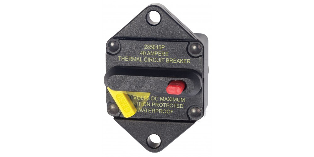 Blue Seas 285-Series Circuit Breaker - Panel Mount 40A