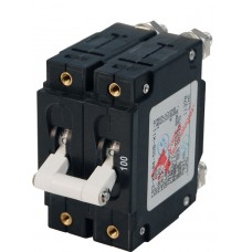 Blue Seas C-Series White Toggle Circuit Breaker - Double Pole 100 Amp