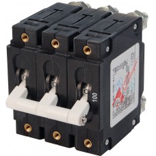 Blue Seas C-Series White Toggle Circuit Breaker - Triple Pole 100 Amp