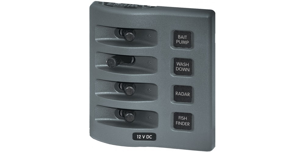 Blue Seas WeatherDeck 12V DC Waterproof Switch Panel - 4 Position