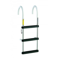 Garelick 3-Step Eez-In Stainless Steel Telescoping Hook Ladder