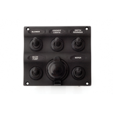 Seadog Switch Panel 5 Toggle W/Socket