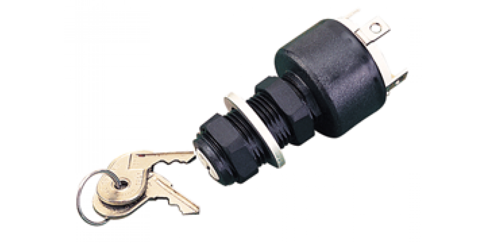 Seadog Switch Poly Key 3-Pos Long Shaft