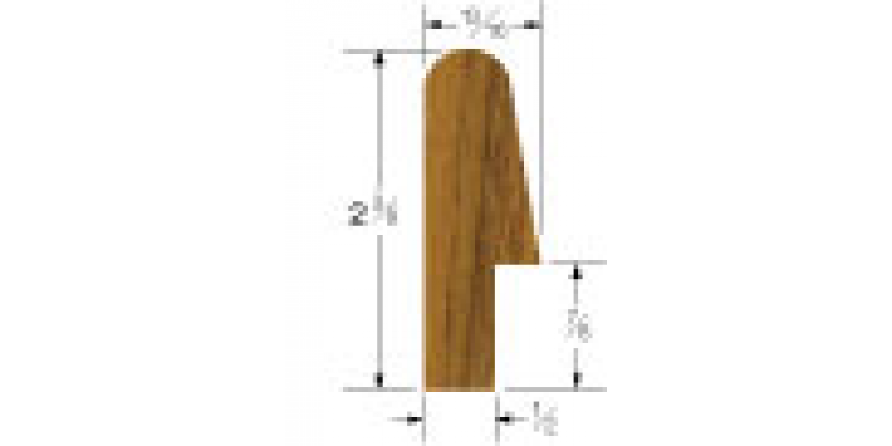 Whitecap Teak Bunk Rail Molding 2-3/8"