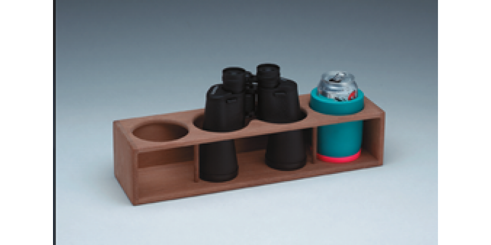 Whitecap Teak Rack Drink/Binocular