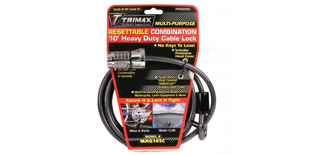 Trimax Combination Cable Lock 10'