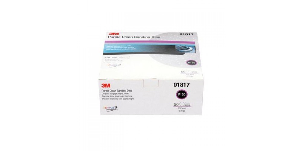 3M Disc 6"X150G C/S Hookit Purple 50/Bx