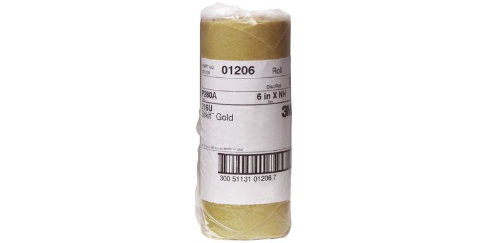 3M Disc 6"X280 Grit Stikit Gold 75/Roll