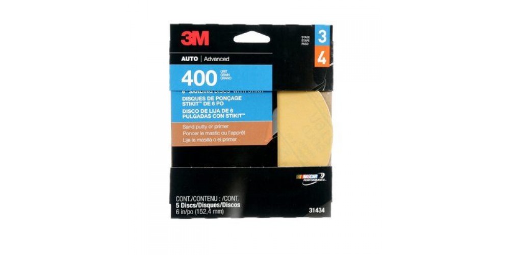 3M Marine 400A 6 Gold Stikit Discs