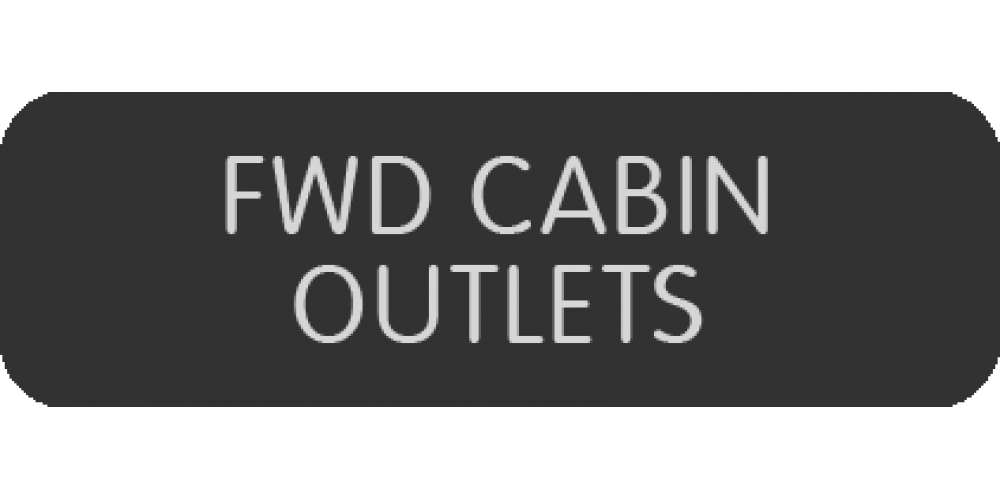 Blue Sea Systems Panel Label Fwd Cabin Outlets
