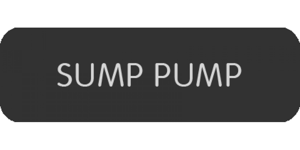 Blue Sea Systems Panel Label Sump Pump