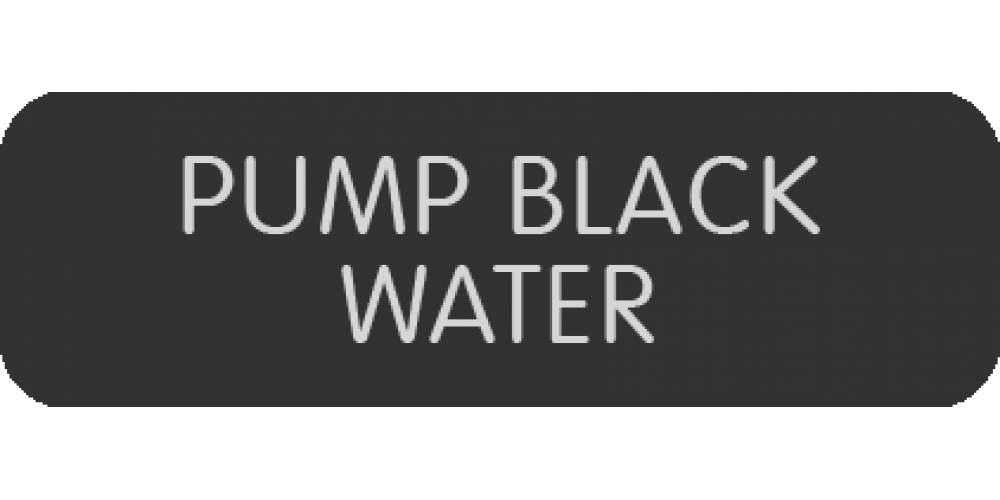 Blue Sea Systems Panel Lbl Pump Black Water