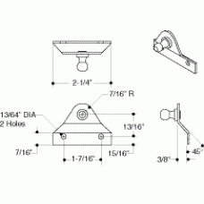 Attwood Sl65 Bracket Black