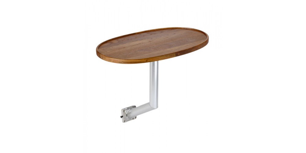 Garelick Side Mount Coaming Table Leg System w/ Teak Table Top Finish