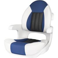 Tempress Probax Captains Boat Seat White Blue Carbon 68358