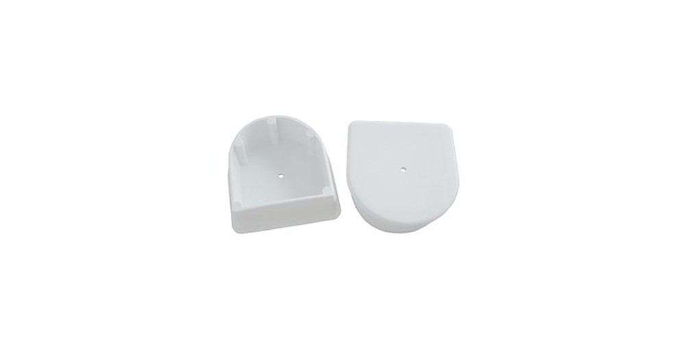 Dock Edge End Plug Large White - 2 Pieces