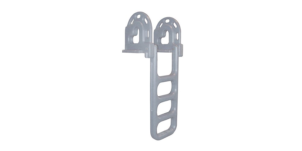 Dock Edge Roto Molded 4-Step Flip-Up Dock Ladder Grey