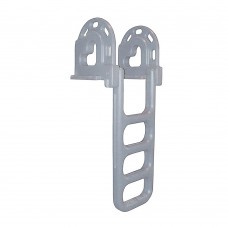 Dock Edge Roto Molded 4-Step Flip-Up Dock Ladder Grey