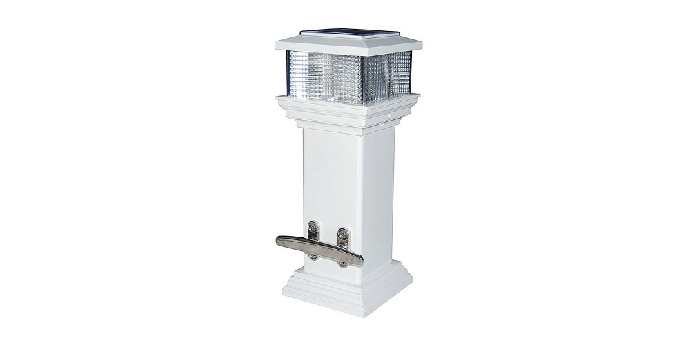 Dock Edge Cleatlite - Solar Dock Light with Stainless Steel Mooring Cleat