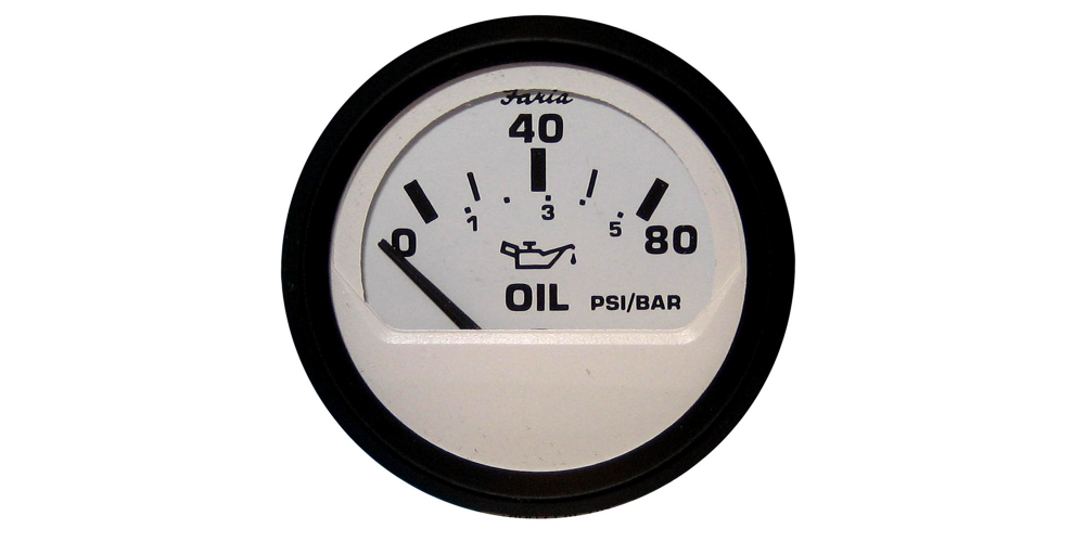 Faria Transmission Pressure Gauge Euro White - 12927