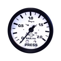 Faria Euro White Water Pressure Gauge Kit - 12922