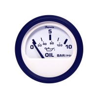 Faria Euro White Oil Pressure Gauge - 12926