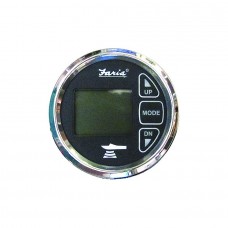 Faria Chesapeake Black Stainless Steel Depth Sounder with/ Air and Water Temperature - 13797