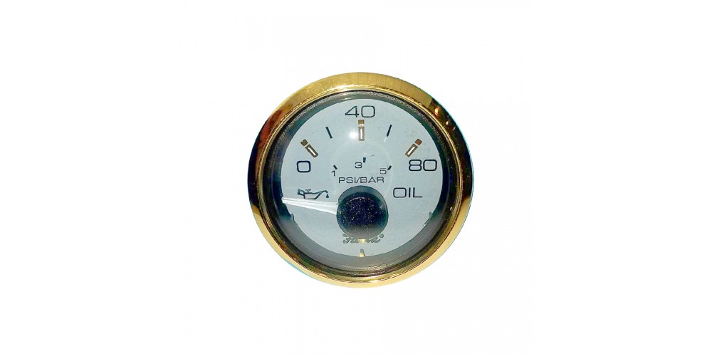 Faria Signature Gold Oil Pressure Gauge 80 PSI - 14502