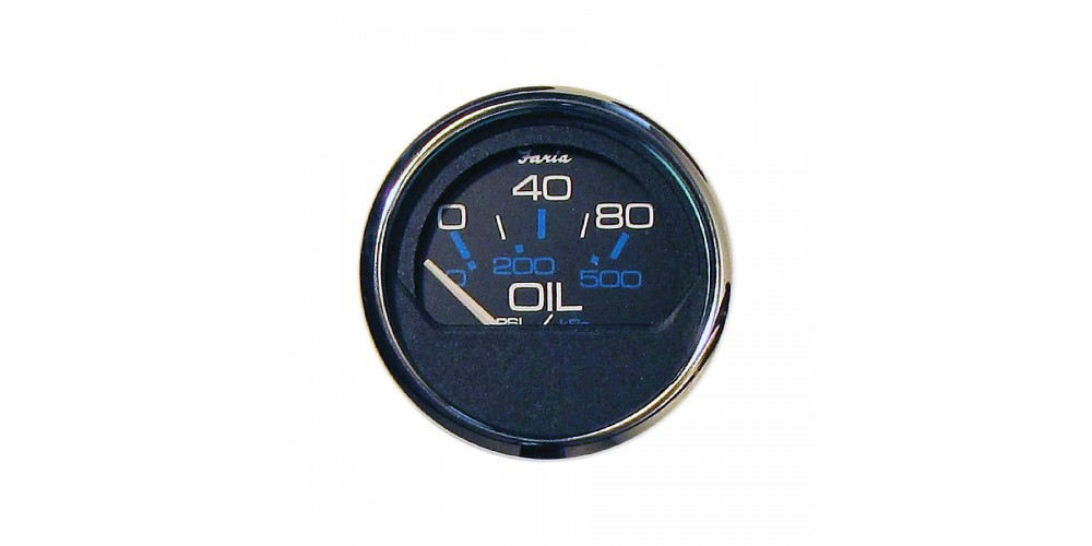 Faria Chesapeake Black Series Oil Pressure Gauge 80 PSI - 14702