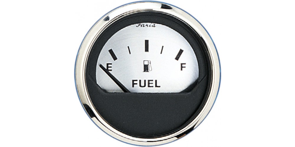 Faria Spun Silver Fuel Level Gauge - 16001