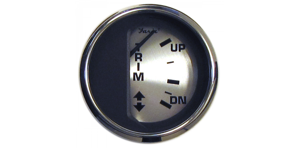 Faria Spun Silver Trim Gauge - 16016