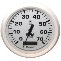 Faria Tachometer with Hourmeter 4000 RPM Dress White - 33134